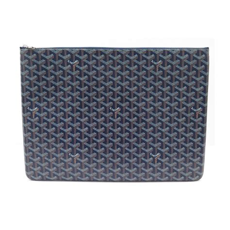 pochette a main goyard senat gm toile bleue 